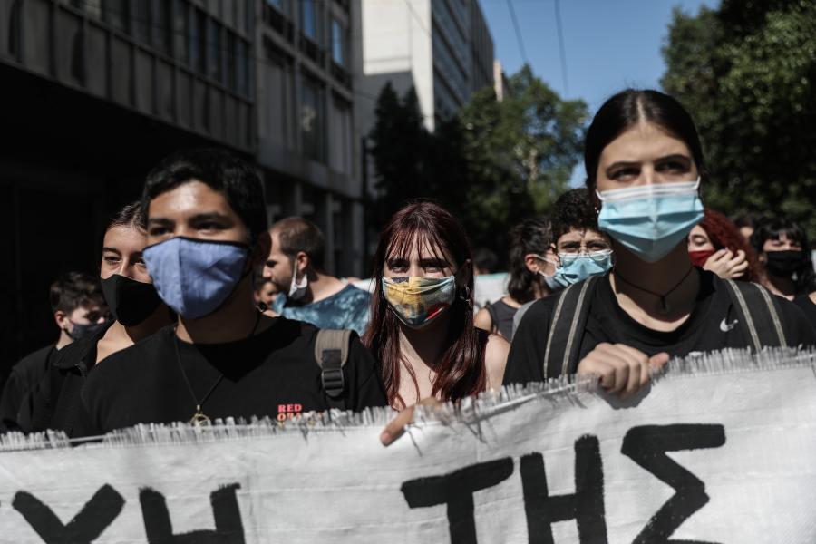 Από το πανεκπαιδευτικό συλλαλητήριο στην Αθήνα 