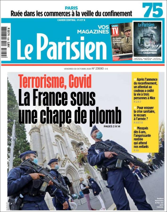 ΓΑΛΛΙΑ ΠΡΩΤΟΣΕΛΙΔΟ 30102020 parisien