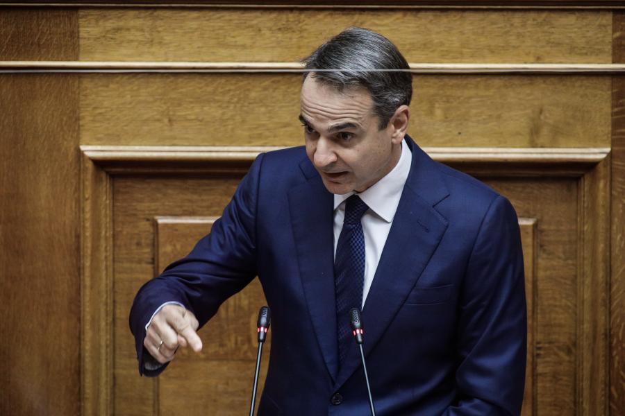 Ο Μητσοτάκης στη Βουλή