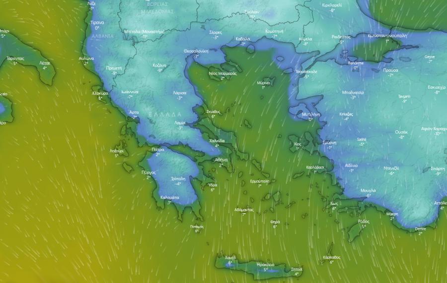 screensjot windy ΘΕΡΜΟΚΡΑΣΙΕΣ 17022021 0900
