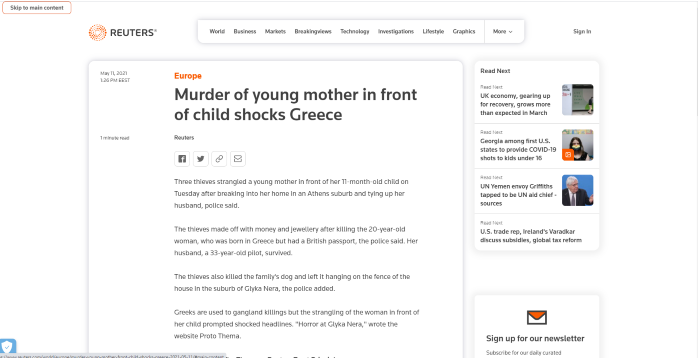 REUTERS GLYKA NERA