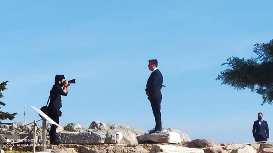 Ο Μιλτιάδης Βαρβιτσιώτης στην Ακρόπολη