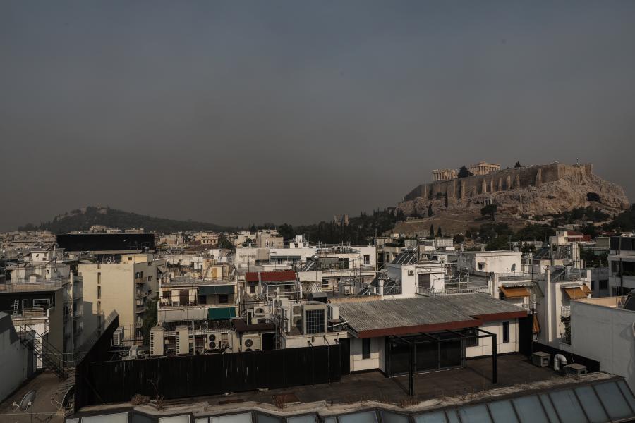 Πυρκαγιά Βαρυμπόμπη καπνός