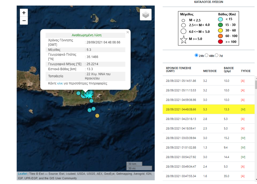 ΣΕΙΣΜΟΣ ΗΡΑΚΛΕΙΟ