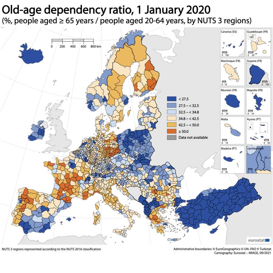 EUROSTAT ΑΝΑΛΟΓΙΑ ΗΛΙΚΩΜΕΝΟΙ ΕΡΓΑΖΟΜΕΝΟΙ 2020