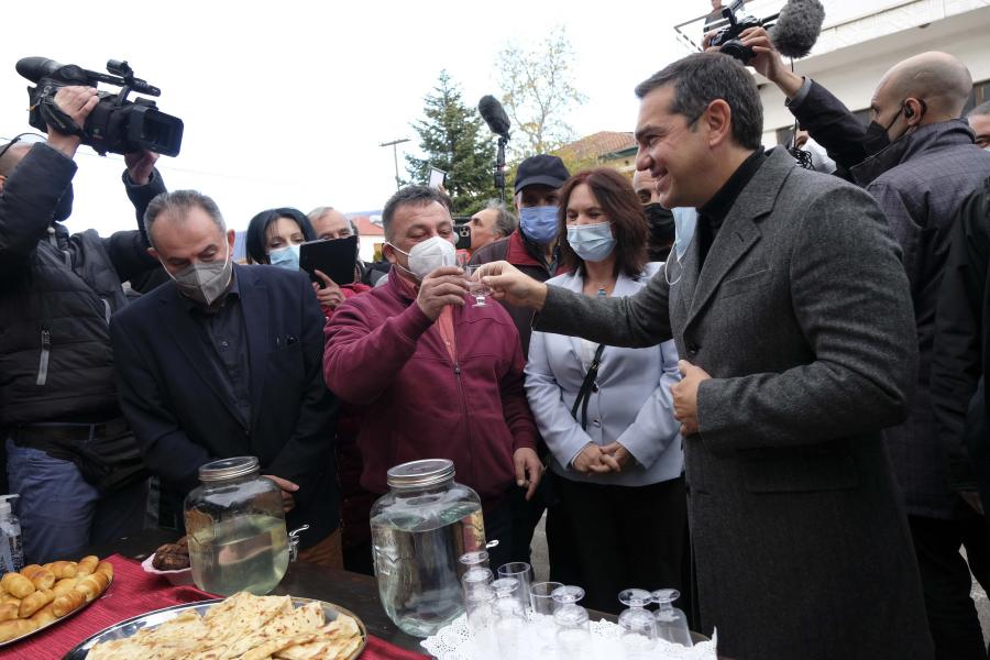 Ο Αλέξης Τσίπρας στον Άγιο Δημήτριο Κοζάνης
