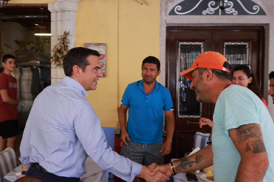 Ο Αλέξης Τσίπρας στη Σύμη