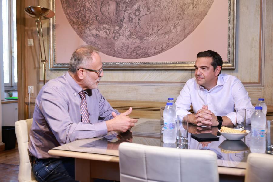 Ο Αλέξης Τσίπρας στο Αστεροσκοπείο