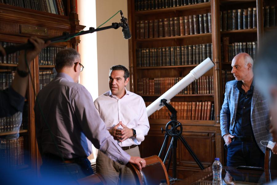 Ο Αλέξης Τσίπρας στο Αστεροσκοπείο