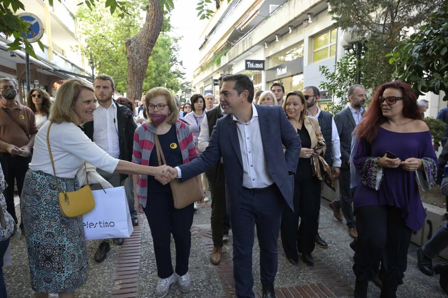 Ο Αλέξης Τσίπρας στο Χαλάνδρι