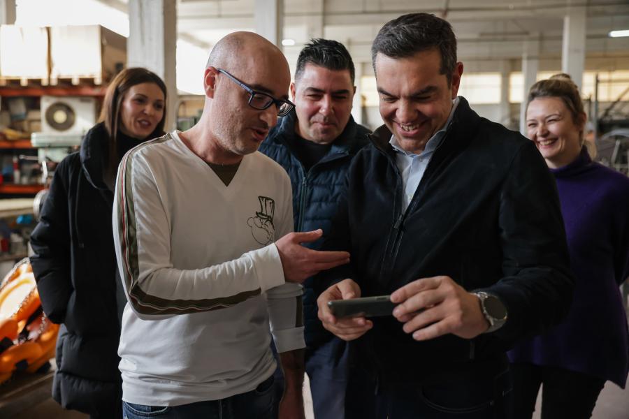 Αλέξης Τσίπρας Αιγάλεω βιοτεχνία