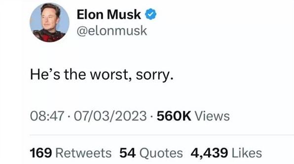 Το tweet του Elon Musk που χαρακτηρίζει ως «τον χειρότερο» υπάλληλο του Twitter
