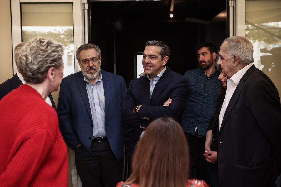 Έλενα Ακρίτα, Όθων Ηλιόπουλος, Αλέξης Τσίπρας, Κωνσταντίνος Βλαχάκης και Αλέκος Φλαμπουράρης