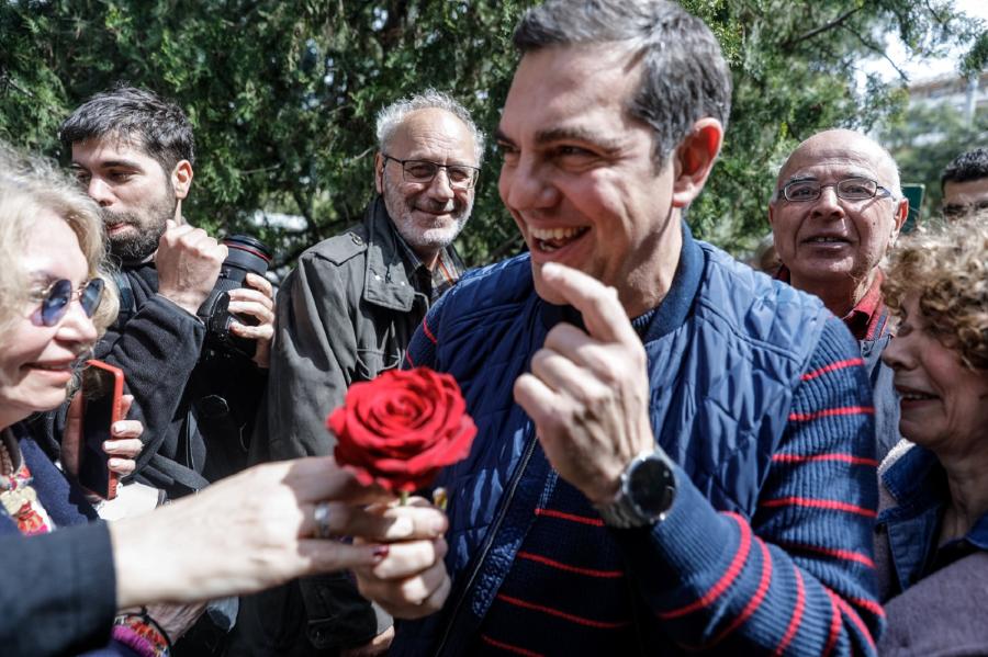 Ο Αλέξης Τσίπρας στη Νέα Σμύρνη