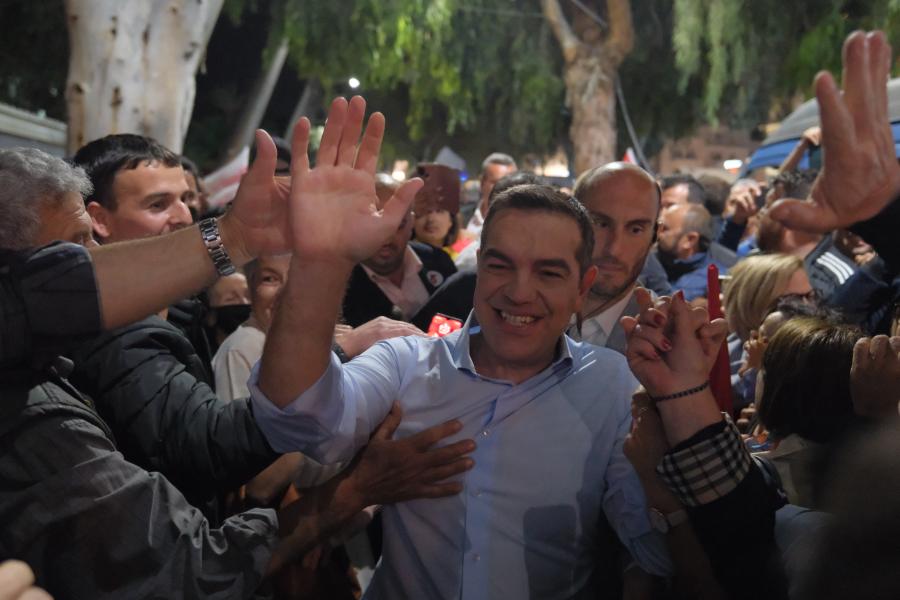Στιγμιότυπο από την ομιλία του Αλέξη Τσίπρα