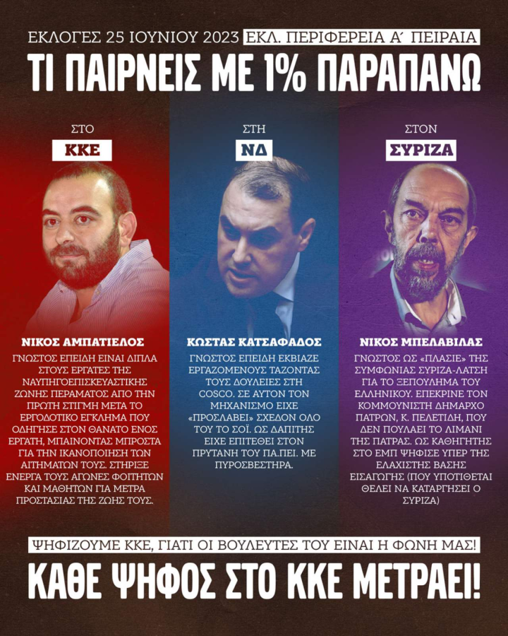 Προεκλογική αφίσα κατά του Νίκου Μπελαβίλα