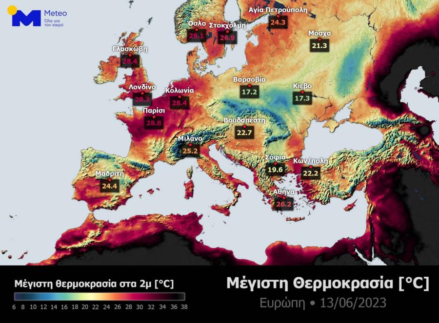 Χάρτης του meteo