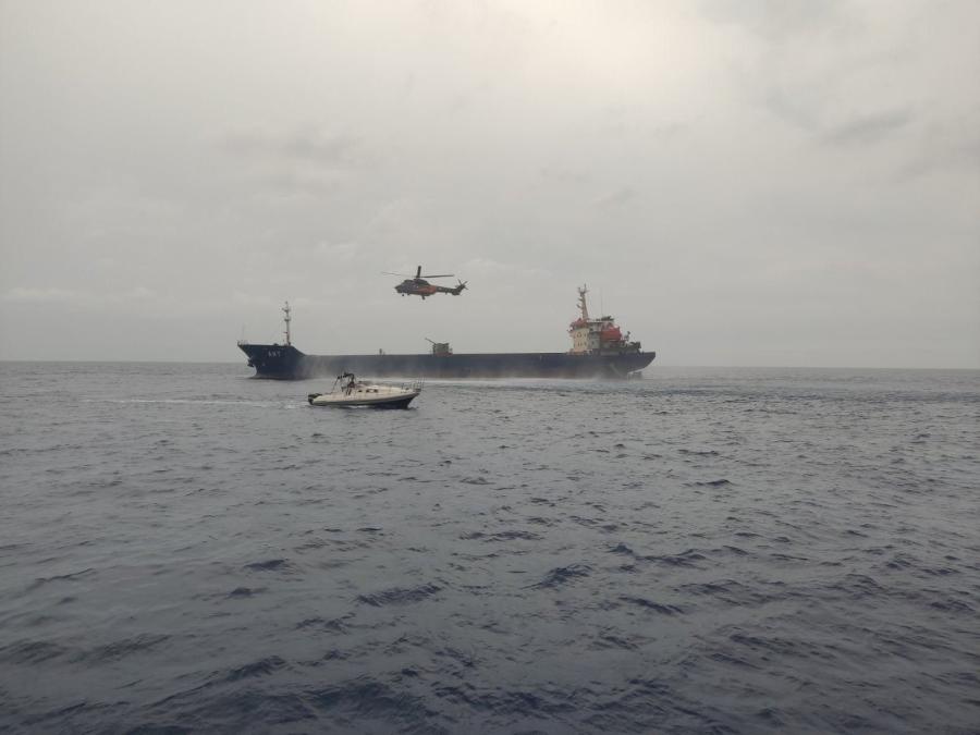 Το φορτηγό πλοίο που συγκρούστηκε ανοιχτά της Χίου με σκάφος του Λιμενικού και ελικόπτερο