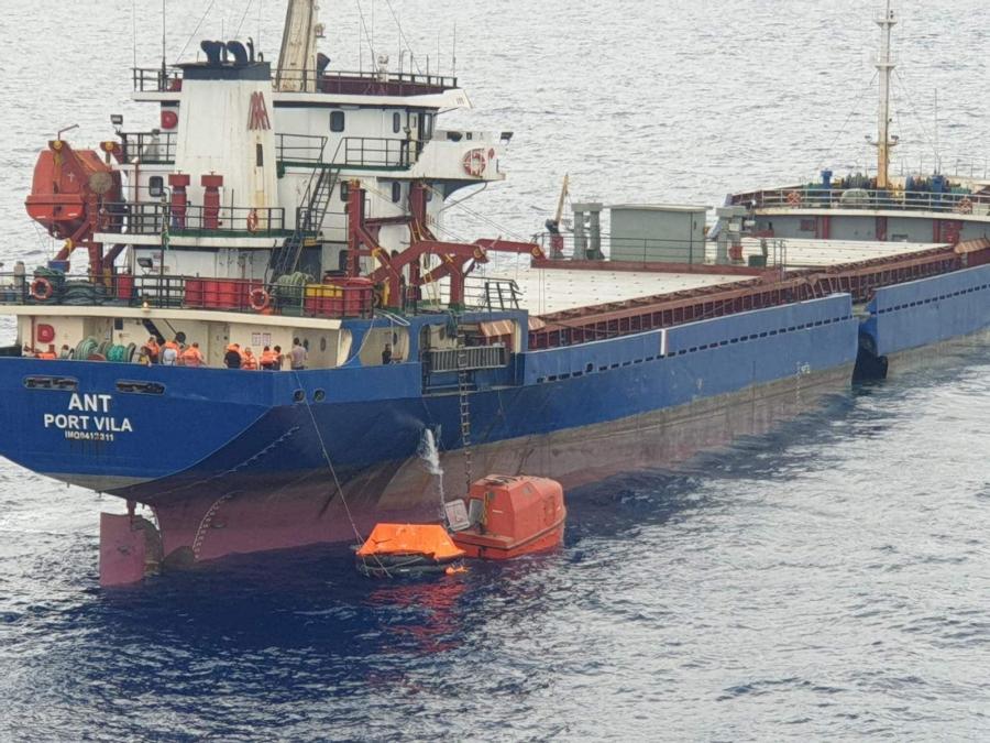 Το φορτηγό [πλοίο που συγκρούστηκε ανοιχτά της Χίου