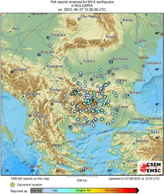 Σεισμός Βουλγαρία
