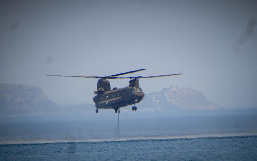 Φωτιά στη Ρόδο εναέρια μέσα