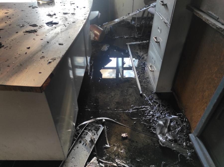Εργατικό Κέντρο Ηρακλείου φωτιά