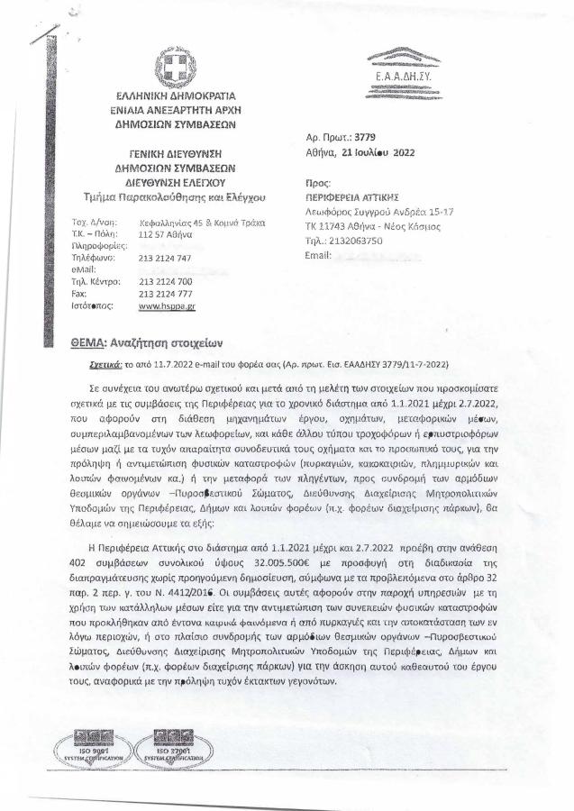 Απόφαση της Περιφέρειας Αττικής