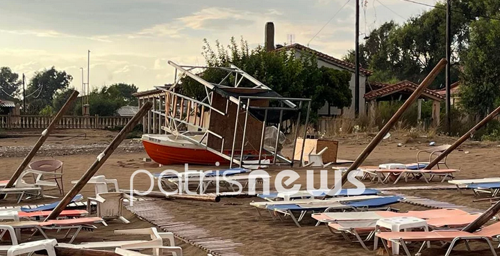 Ηλεία καταστροφές παραλία 