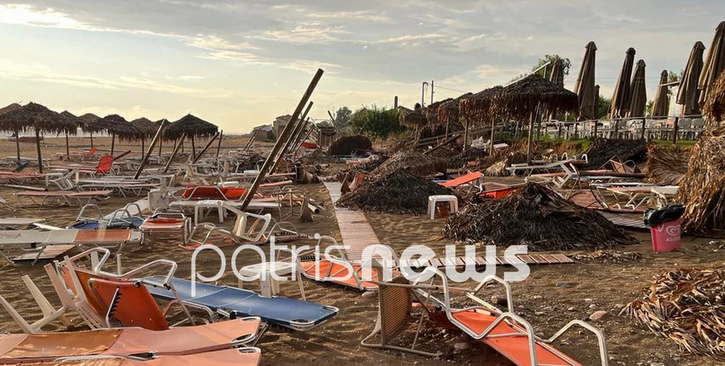 Παραλία Ηλεία καταστροφές 