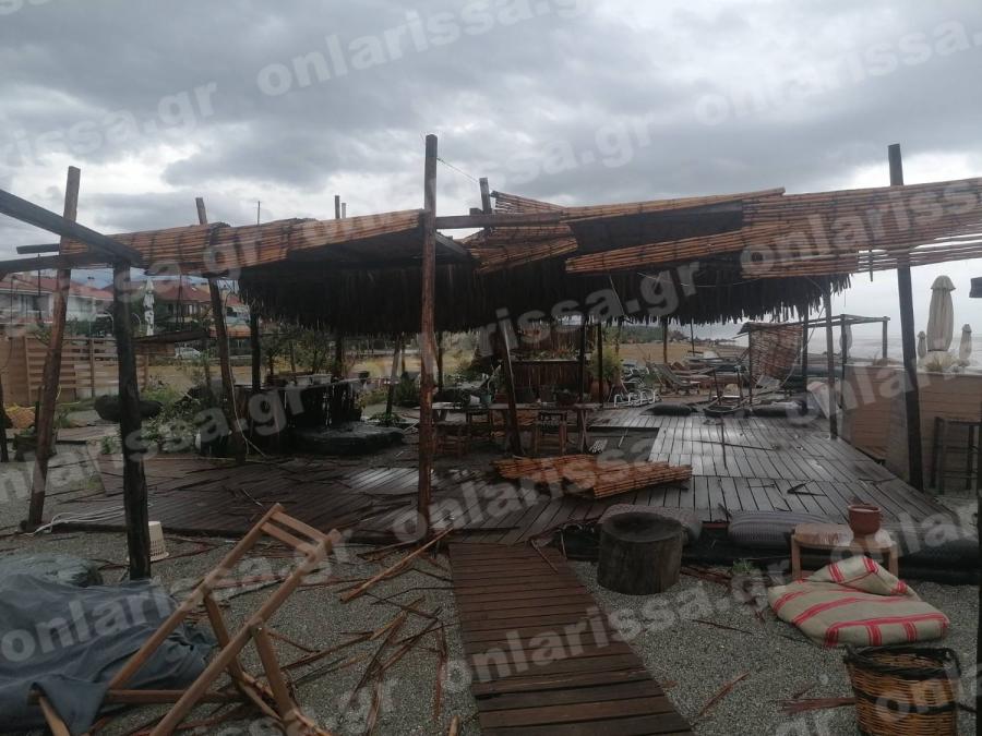 Παραλία στη Λάρισα κακοκαιρία