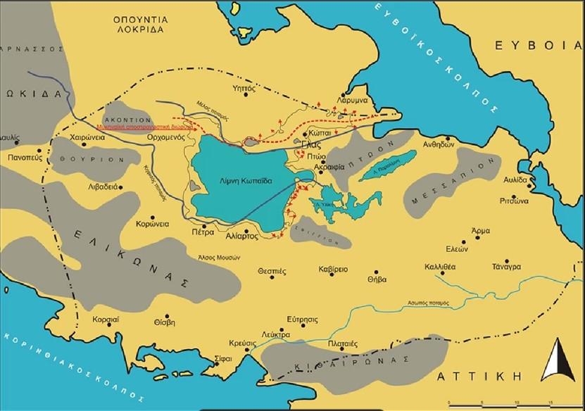 Βοιωτία - χαρτης - αρχαιότητα