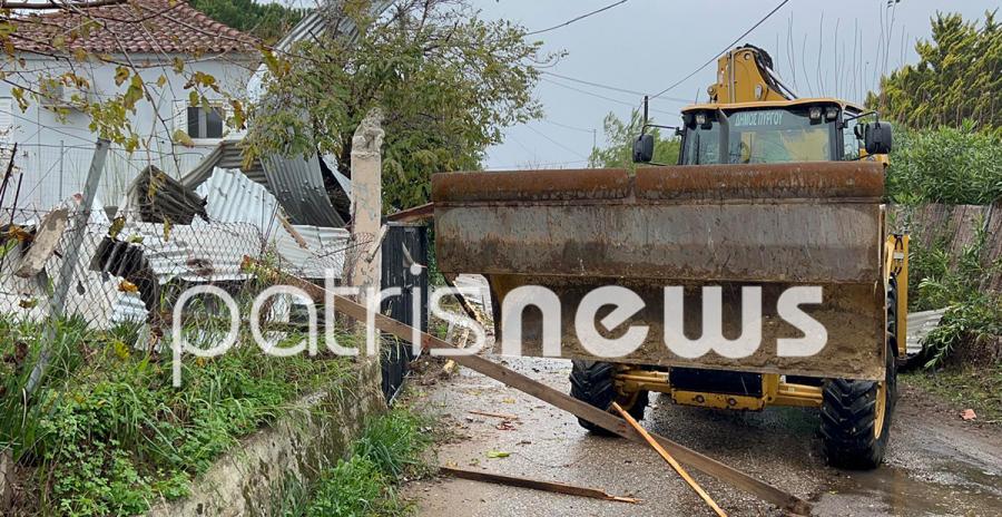 ανεμοστρόβιλος προκάλεσε ζημιές στον Πύργο