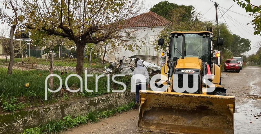 ανεμοστρόβιλος προκάλεσε ζημιές στον Πύργο
