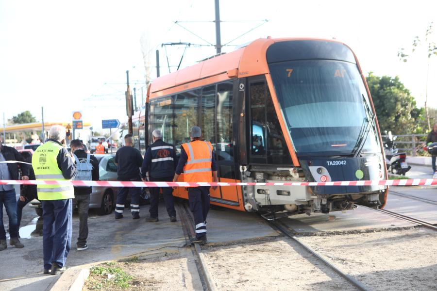 Το αυτοκίνητο που συγκρούστηκε με το Τραμ