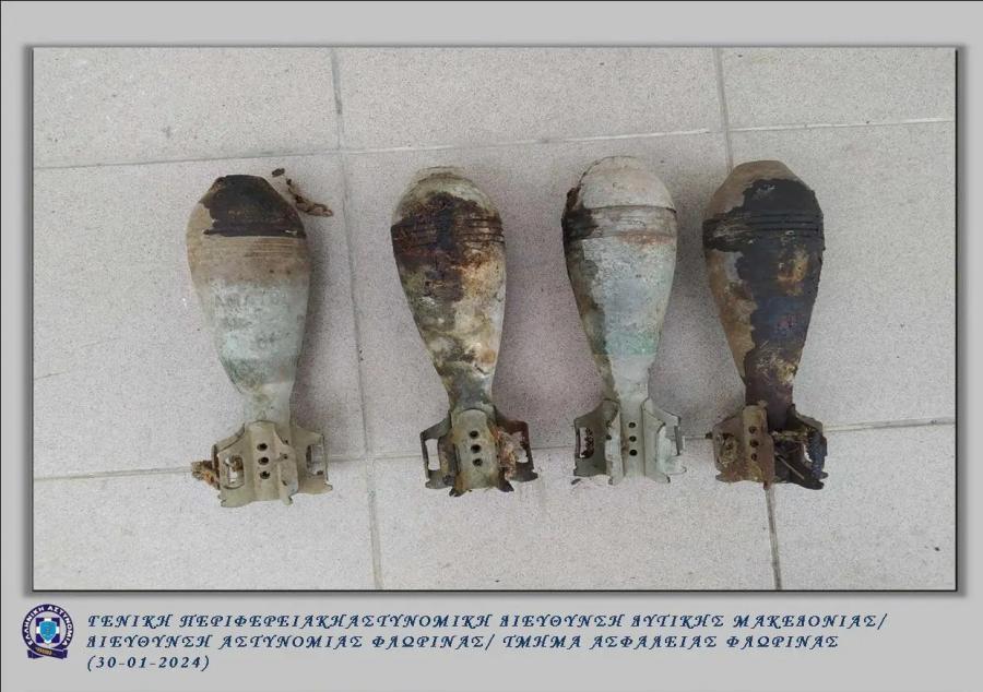 όπλα που βρέθηκαν στο σπίτι ζευγαριού στη Φλώρινα