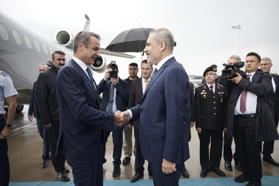 Ο Κυριάκος Μητσοτάκης και ο Χακάν Φιντάν