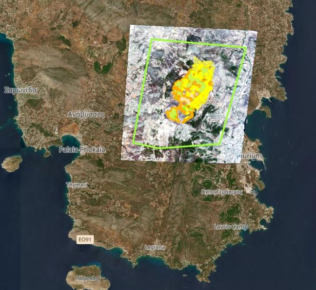 Καμένη έκταση στην Κερατέα