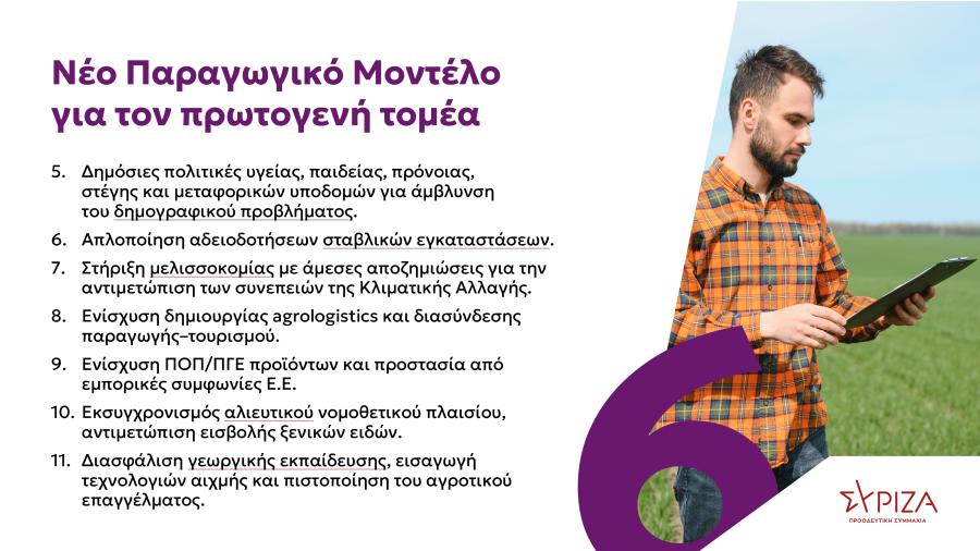 Πρόγραμμα ΣΥΡΙΖΑ για αγροτικό πολιτική