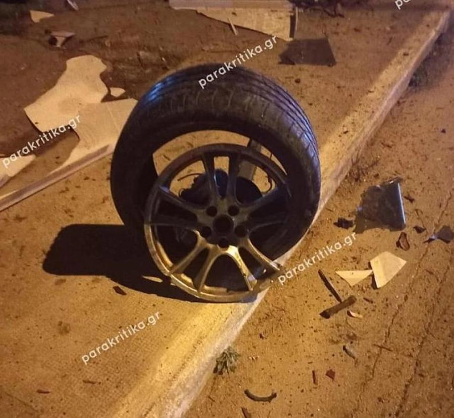 Η ρόδα που βρέθηκε 150 μέτρα μακριά από το σημείο του τροχαίου