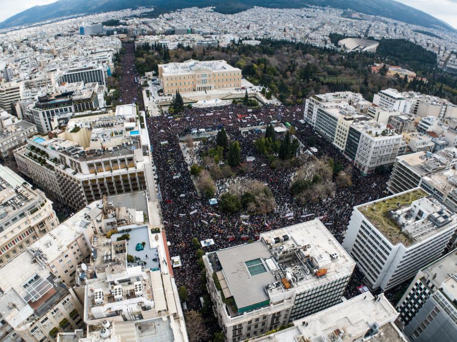 Πλάνα από drone στο Σύνταγμα
