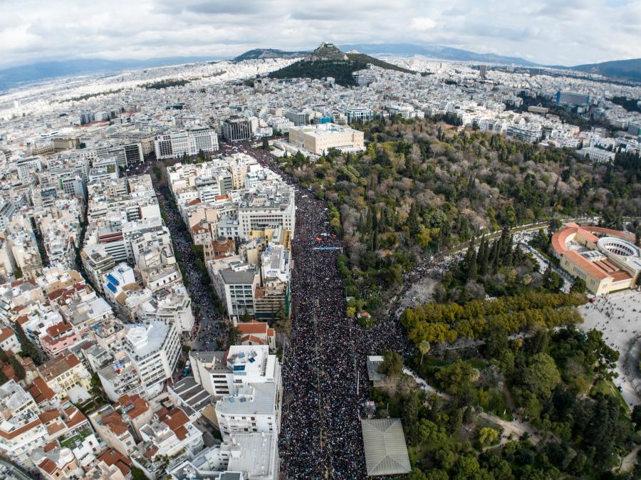Πλάνα από drone στο Σύνταγμα