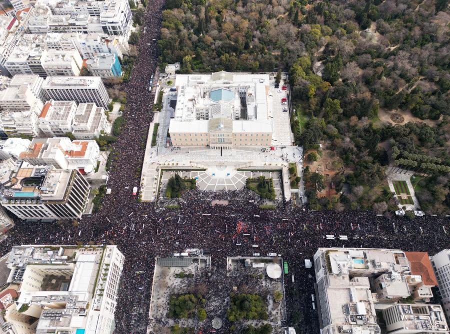 Πλάνα από drone στο Σύνταγμα