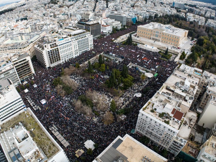 Πλάνα από drone στο Σύνταγμα