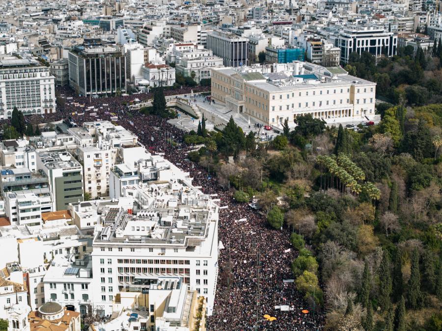 Πλάνα από drone στο Σύνταγμα
