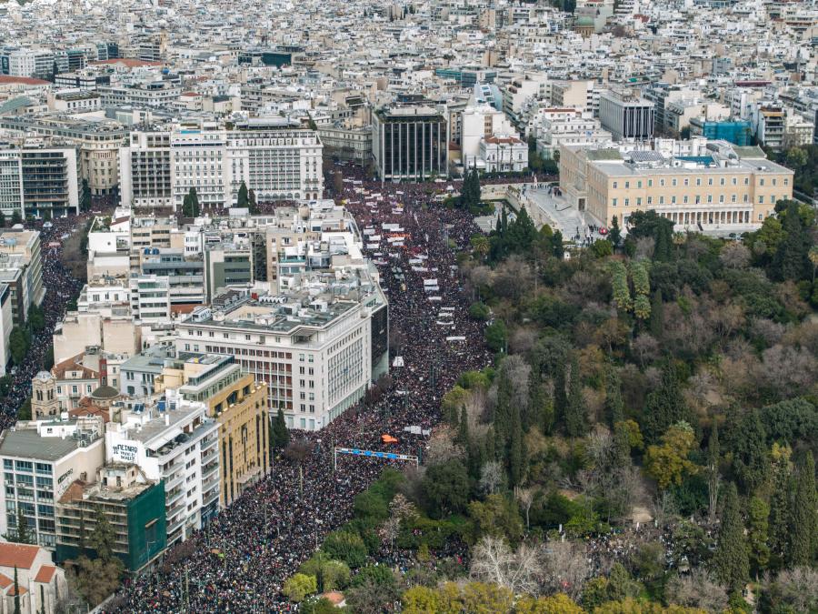 Πλάνα από drone στο Σύνταγμα