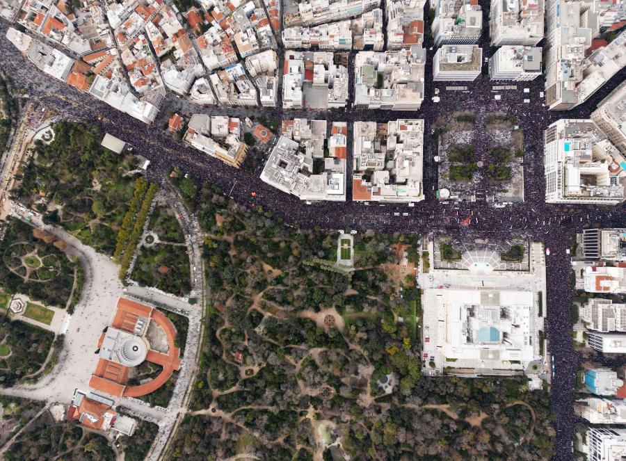 Πλάνα από drone στο Σύνταγμα