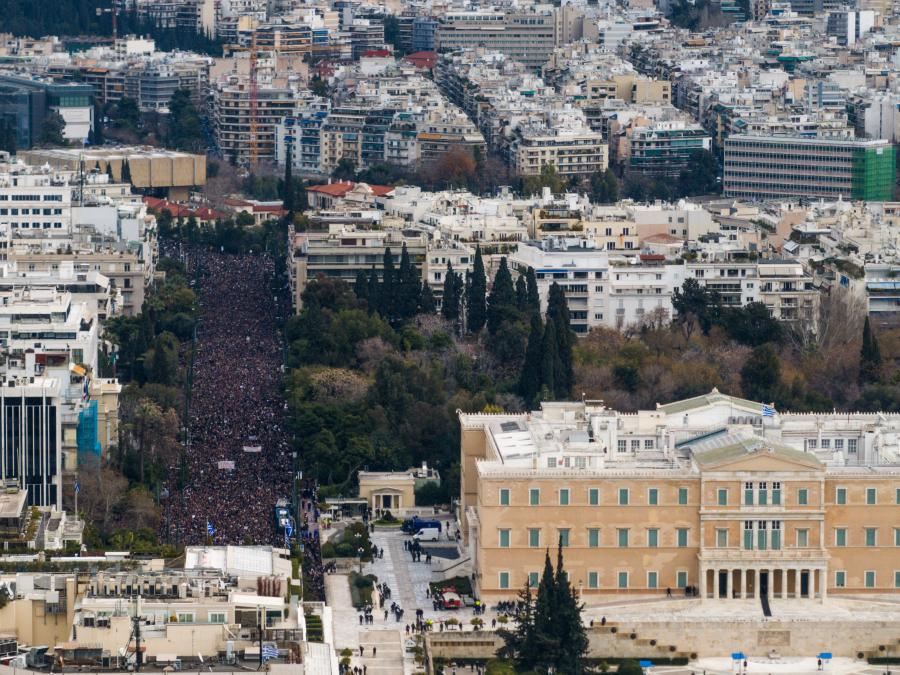 Πλάνα από drone στο Σύνταγμα