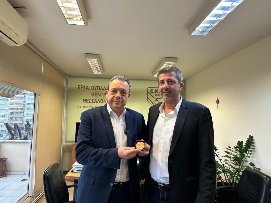 Συνάντηση του προέδρου του ΣΥΡΙΖΑ-ΠΣ, Σωκράτη Φάμελλου, με τη διοίκηση του Εργατοϋπαλληλικού Κέντρου Θεσσαλονίκης