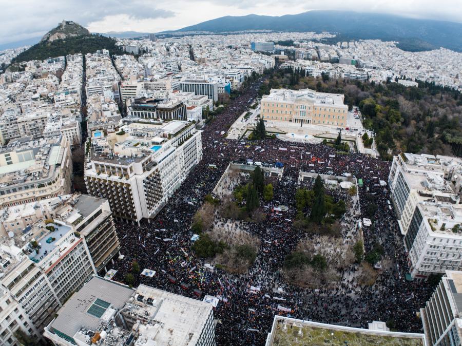 Πλάνα από drone από το Σύνταγμα