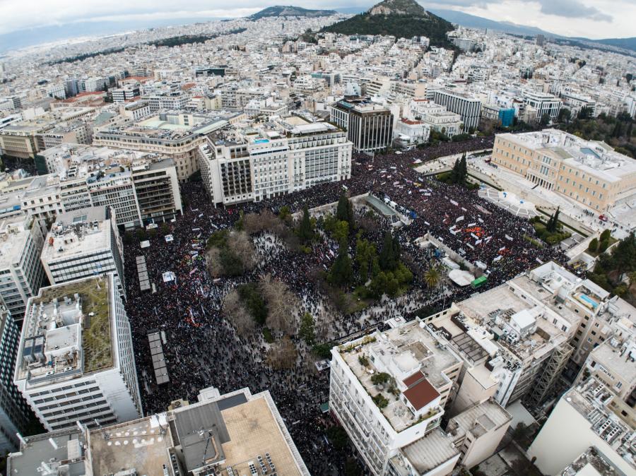Πλάνα από drone από το Σύνταγμα